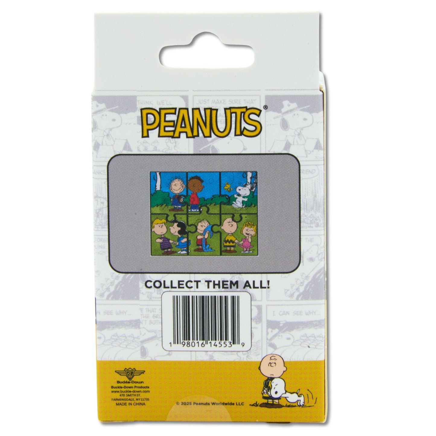 Peanuts Puzzle Mystery Enamel Pin Bling Box Series, Pig Pen, Franklin, Snoppy and Woodstock, Lucy and Schroeder, Linus, or Charlie and Sally