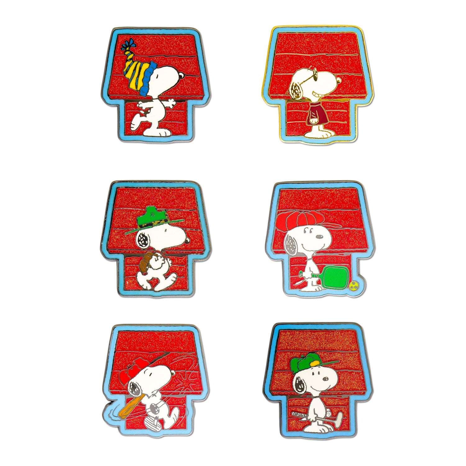 Snoopy Doghouse shaped blind box packaging for mystery enamel pins