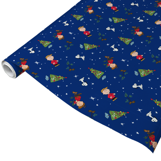 Peanuts A Charlie Brown Christmas Satin Gift Wrap-0
