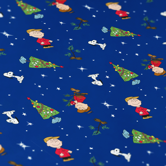 Peanuts A Charlie Brown Christmas Satin Gift Wrap-1