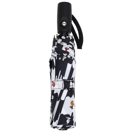 Peanuts Snoopy & Woodstock Checkerboard Automatic Umbrella – Black & White-6