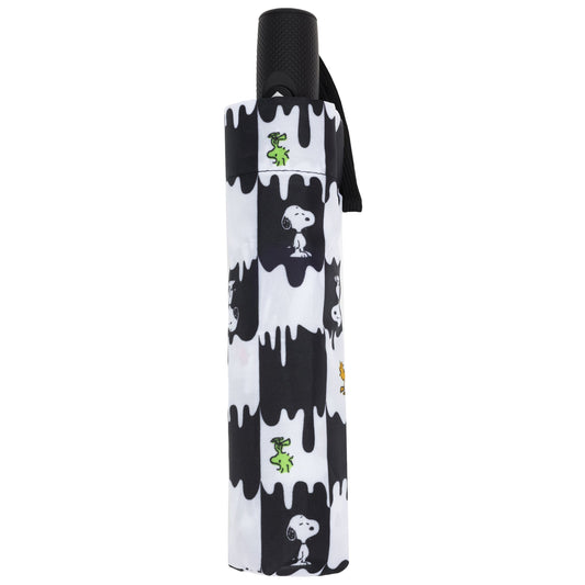 Peanuts Snoopy & Woodstock Checkerboard Automatic Umbrella – Black & White-7
