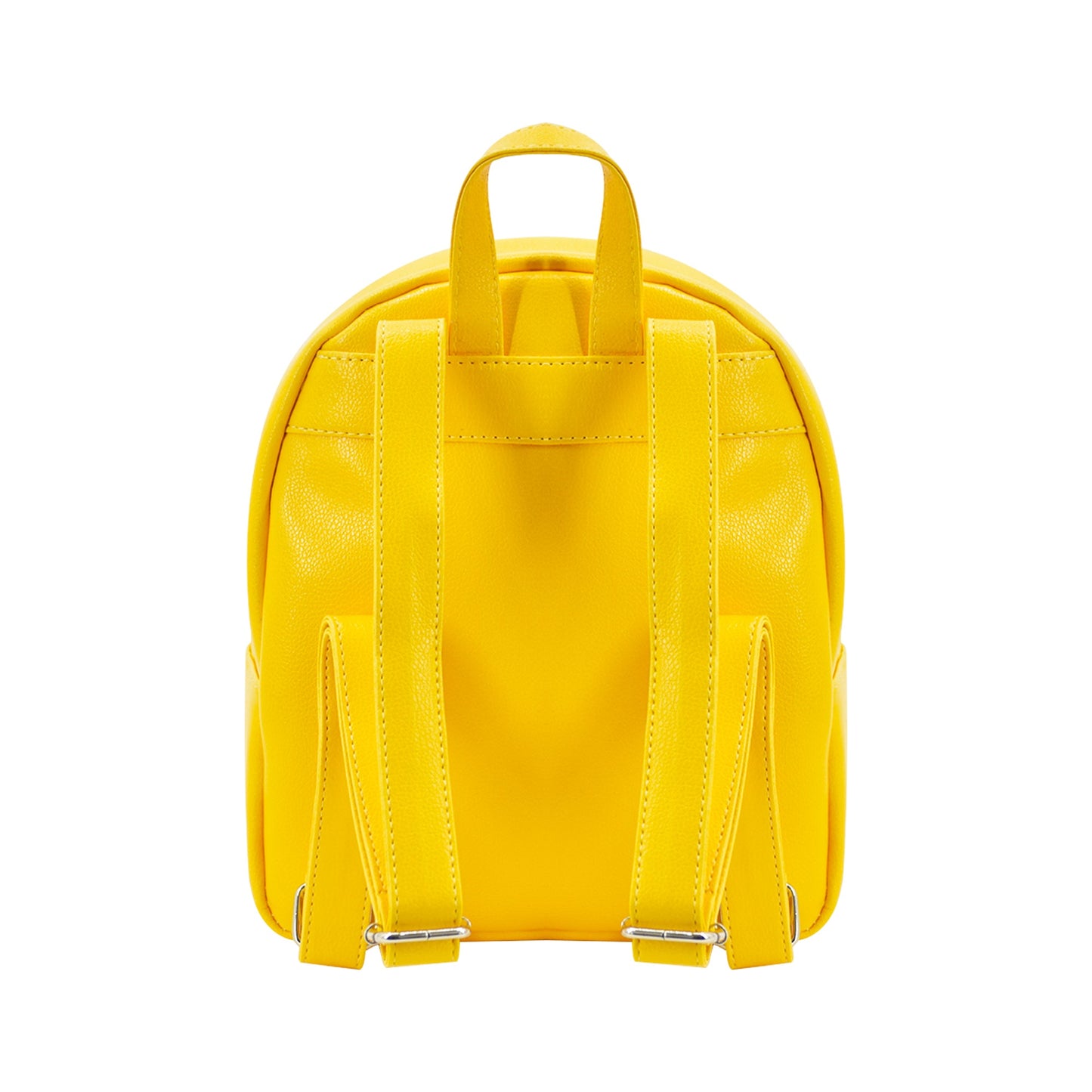 Side profile of the Snoopy mini backpack showing silver hardware and zipper detail.