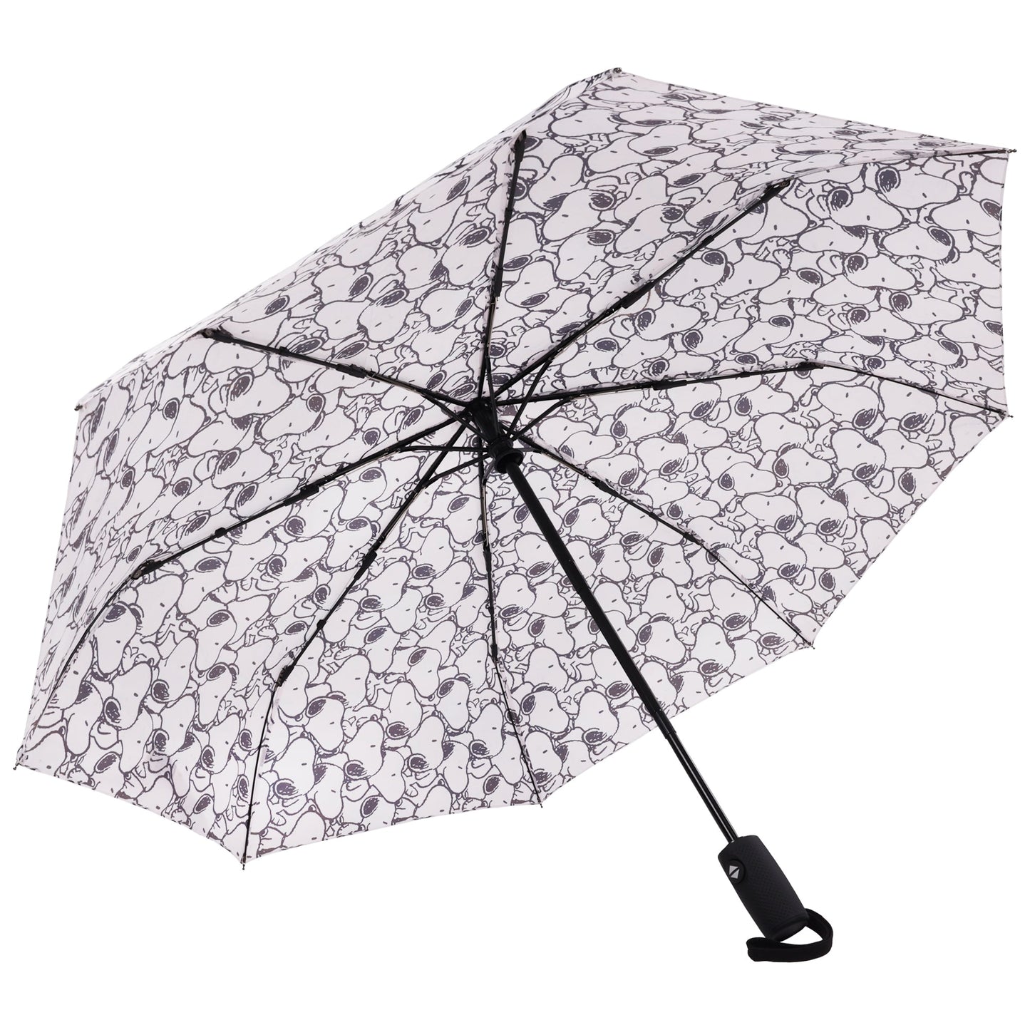 Compact Peanuts umbrella inside matching printed sleeve