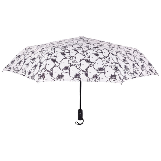 Peanuts Snoopy Black & White Allover Print Umbrella open-3