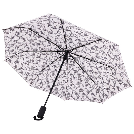Peanuts Snoopy Black & White Allover Print Umbrella open-0