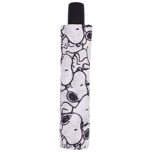 Peanuts Snoopy Black & White Allover Print Umbrella open-5