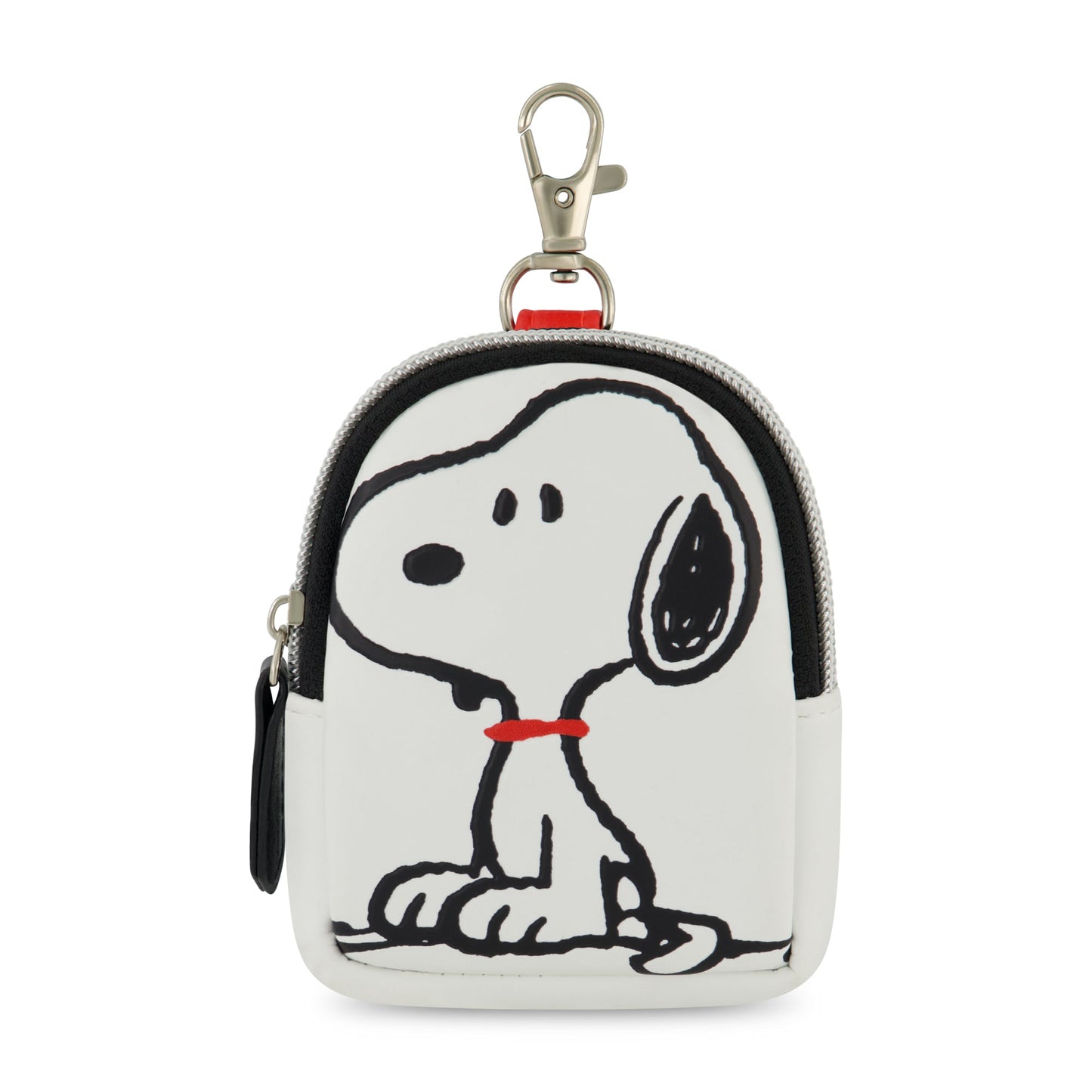 Peanuts Snoopy Mini Zip Coin Pouch Keychain – Compact Travel Case with Clip