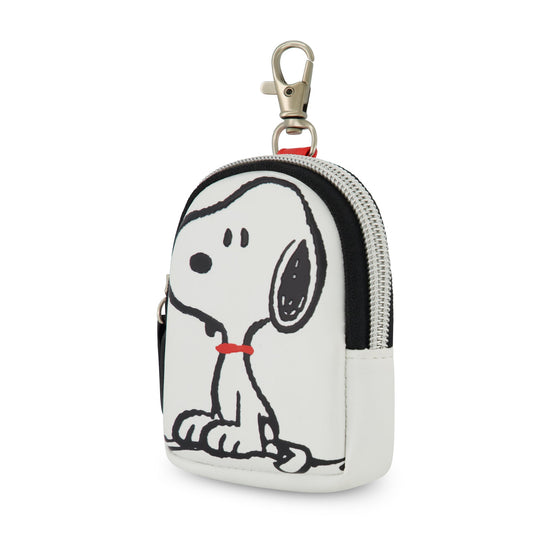 Peanuts Snoopy Mini Zip Coin Pouch Keychain – Compact Travel Case with Clip-2