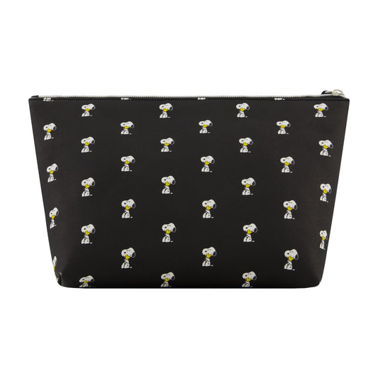 Peanuts Snoopy and Woodstock Free Hugs makeup bag in black-1