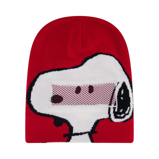 Peanuts Snoopy Beanie Hat, Knit Roll Down Cuffed Winter Cap-0