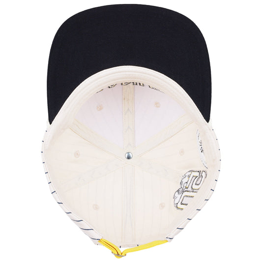 Peanuts Vintage Pinstripe Snapback Cap – Snoopy Sporting Club Flat Brim Hat-7