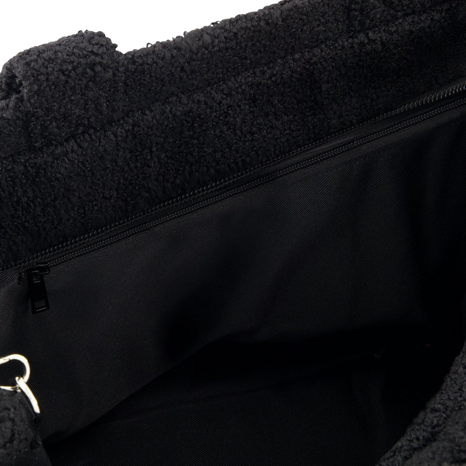 Soft sherpa travel tote with trolley strap for luggage attachment