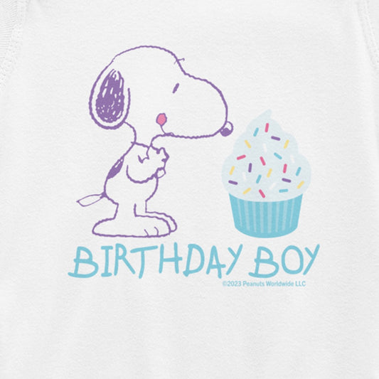 Snoopy Birthday Boy Baby Bodysuit-2