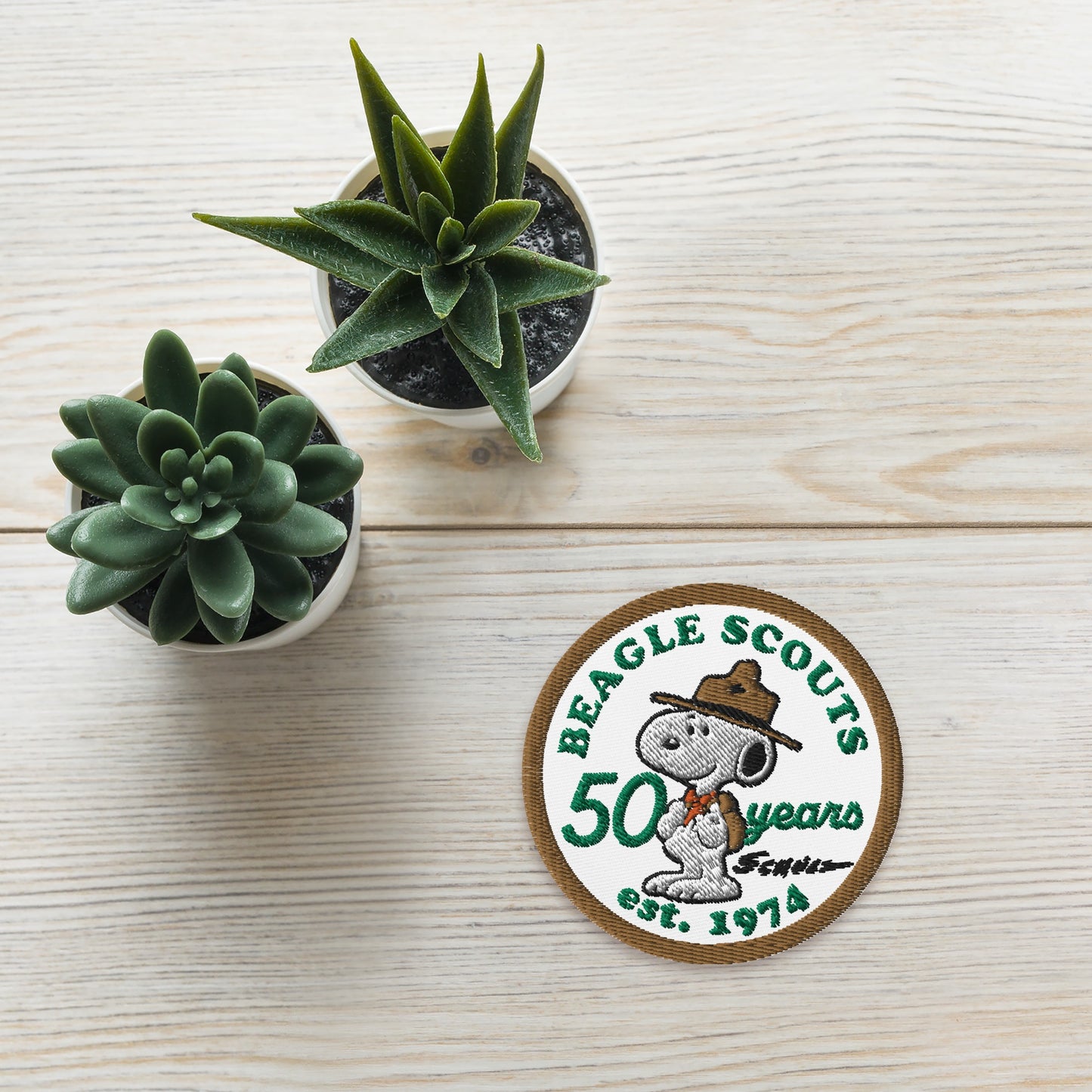 Peanuts Beagle Scouts 50 Years Badges Embroidered Patch