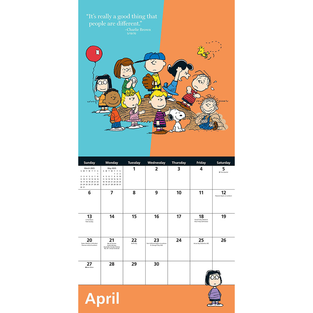 Peanuts 2025 Mini Wall Calendar