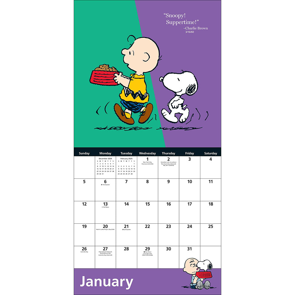 Peanuts 2025 Mini Wall Calendar