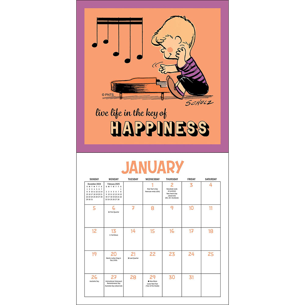 Peanuts 2025 Mini Wall Calendar