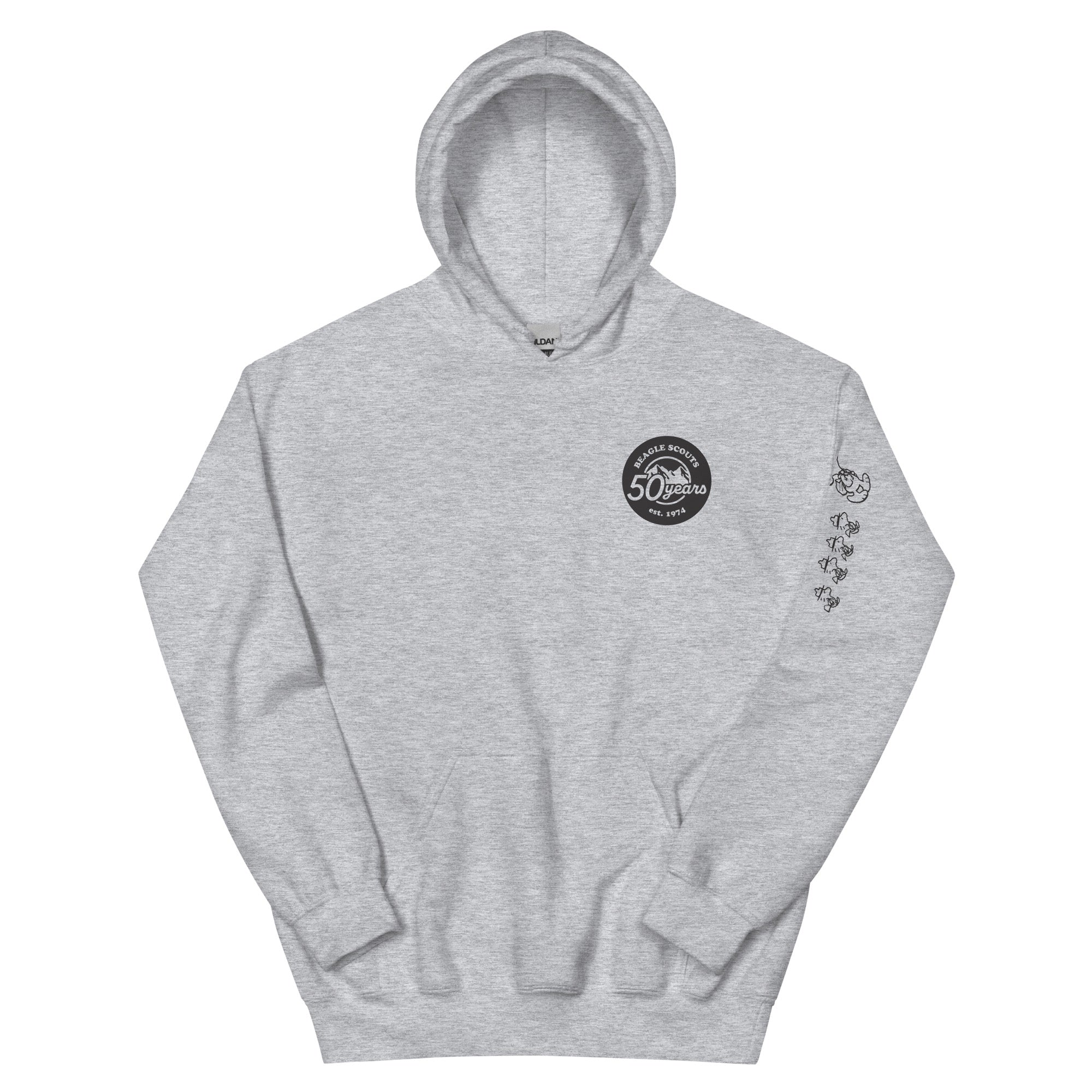 DESIGN - Sweat à capuche oversize unisexe à imprimés Snoopy de Noël sous licence - Taupe