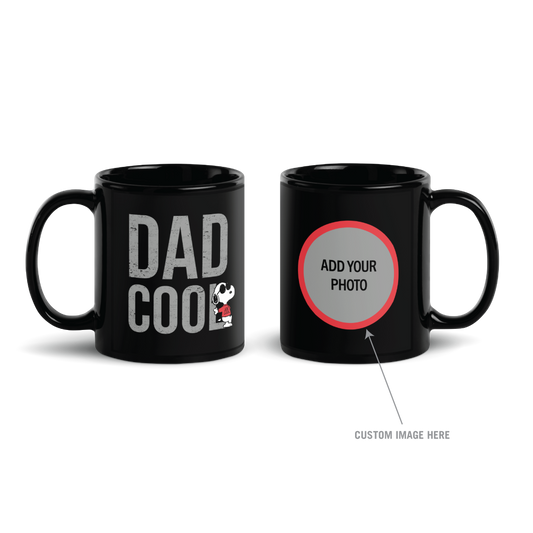 Snoopy Joe Cool Dad Cool Personalized Black Mug-2