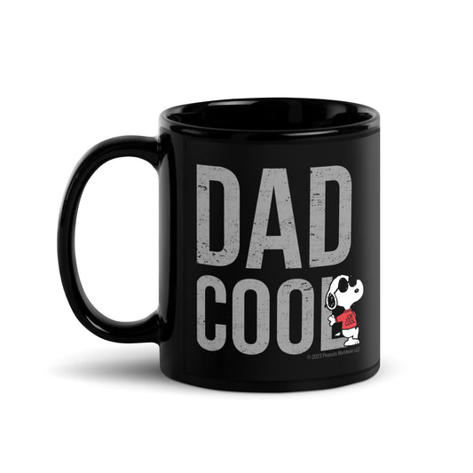 Snoopy Joe Cool Dad Cool Personalized Black Mug-0