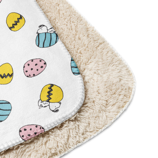 Peanuts Snoopy Easter Eggs Sherpa Blanket-1