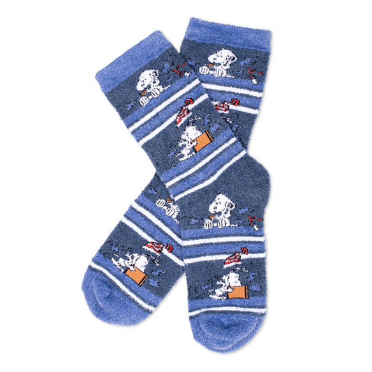 Peanuts Fuzzy Festive Socks-1