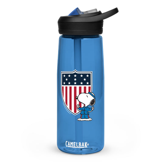 Peanuts Snoopy Flag Champion Badge Camelbak Water Bottle-0