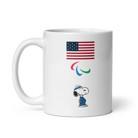 Peanuts Snoopy Team USA Flag White Mug-1