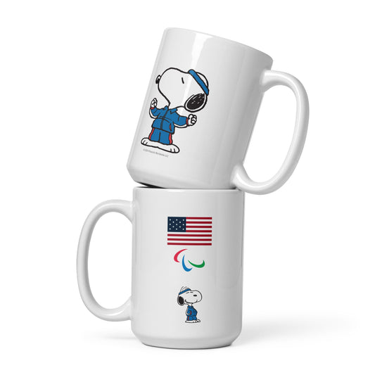 Peanuts Snoopy Team USA Flag White Mug-5