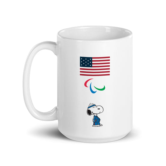 Peanuts Snoopy Team USA Flag White Mug-4