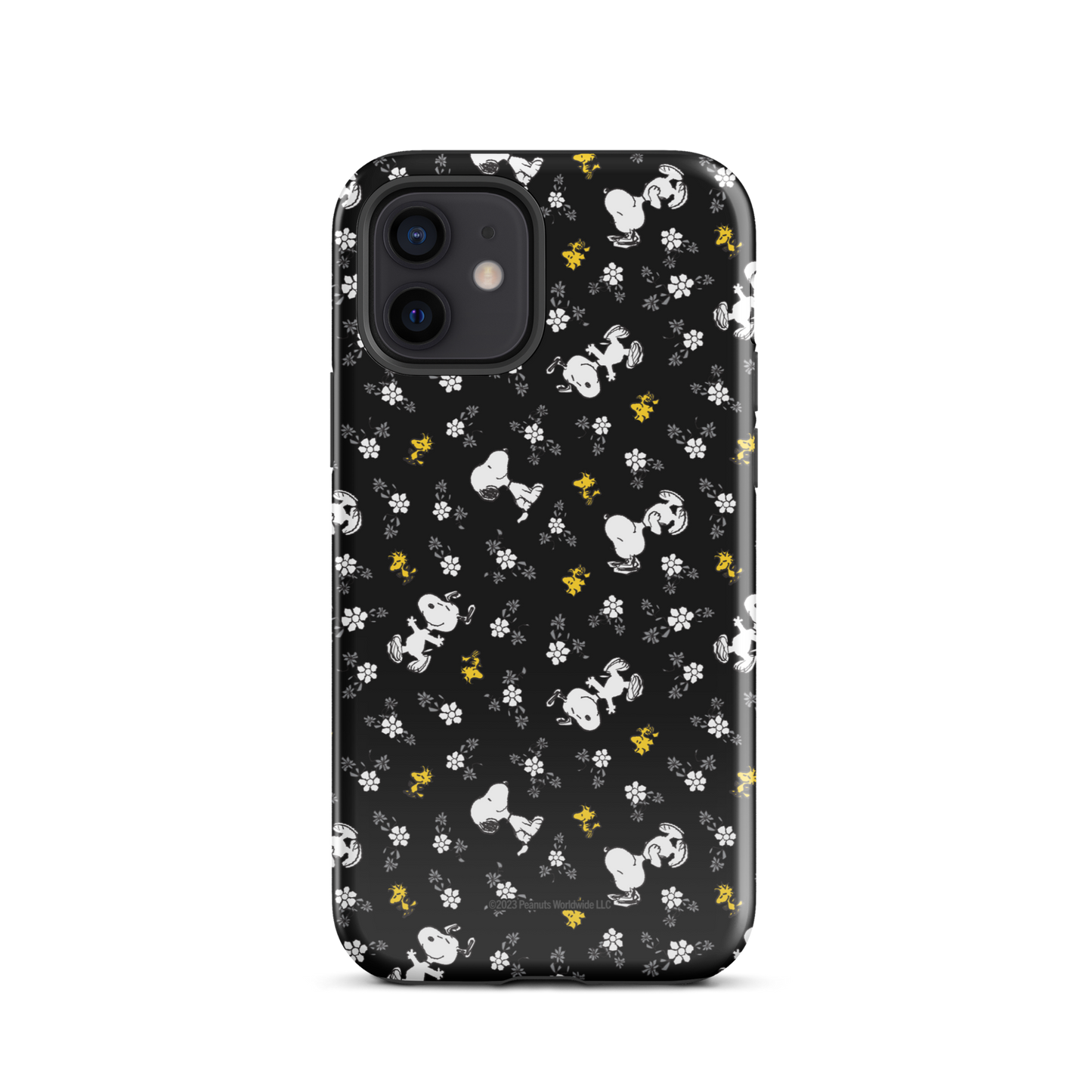 Peanuts Woodstock and Snoopy Floral Pattern iPhone Tough Case