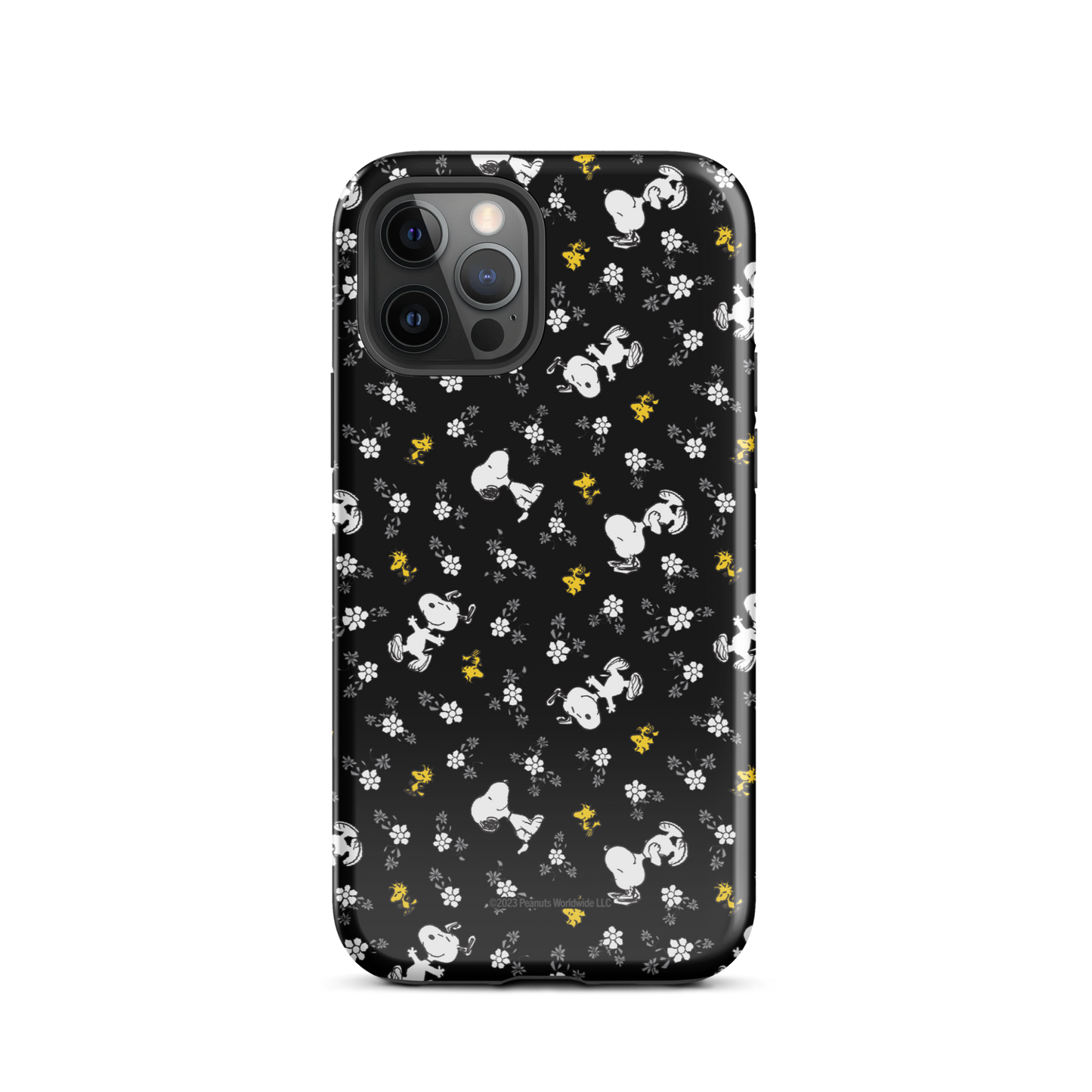 Peanuts Woodstock and Snoopy Floral Pattern iPhone Tough Case