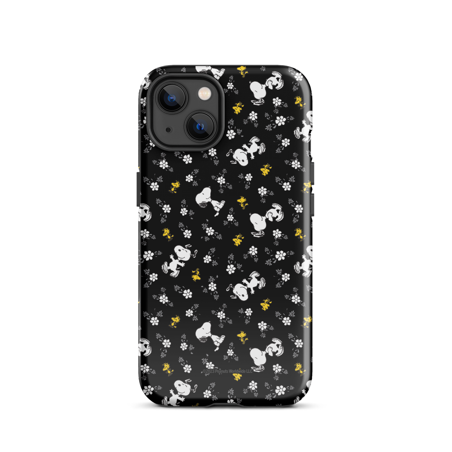 Peanuts Woodstock and Snoopy Floral Pattern iPhone Tough Case