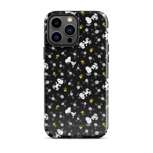 Peanuts Woodstock and Snoopy Floral Pattern iPhone Tough Case-21