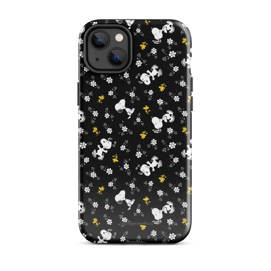 Peanuts Woodstock and Snoopy Floral Pattern iPhone Tough Case-27