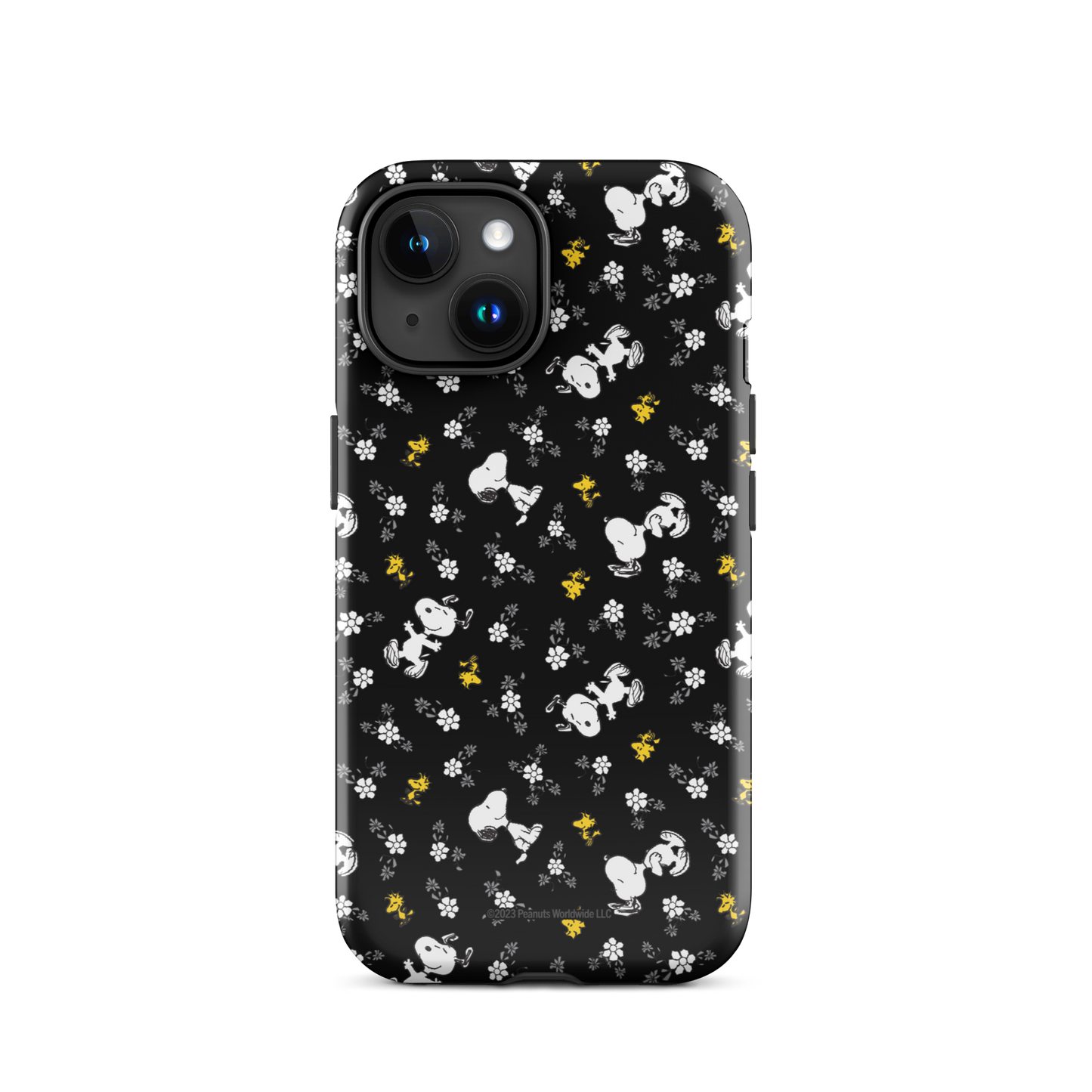 Peanuts Woodstock and Snoopy Floral Pattern iPhone Tough Case