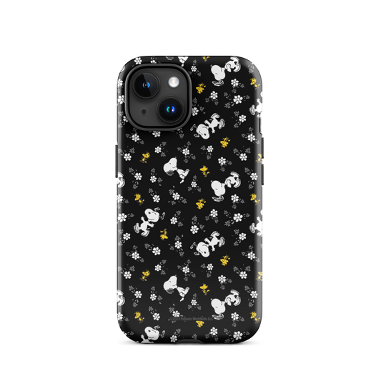 Peanuts Woodstock and Snoopy Floral Pattern iPhone Tough Case-36