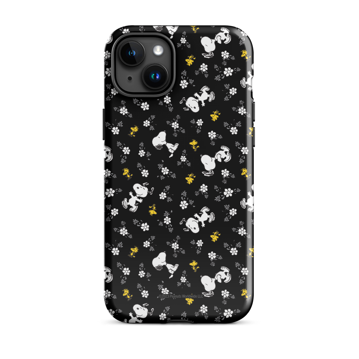 Peanuts Woodstock and Snoopy Floral Pattern iPhone Tough Case