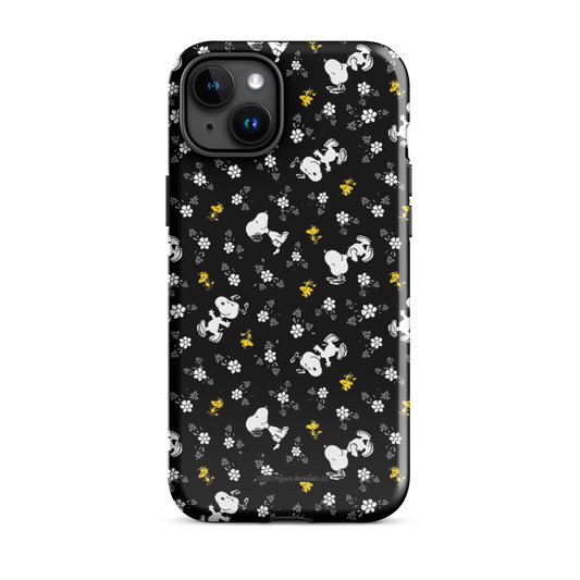 Peanuts Woodstock and Snoopy Floral Pattern iPhone Tough Case-39