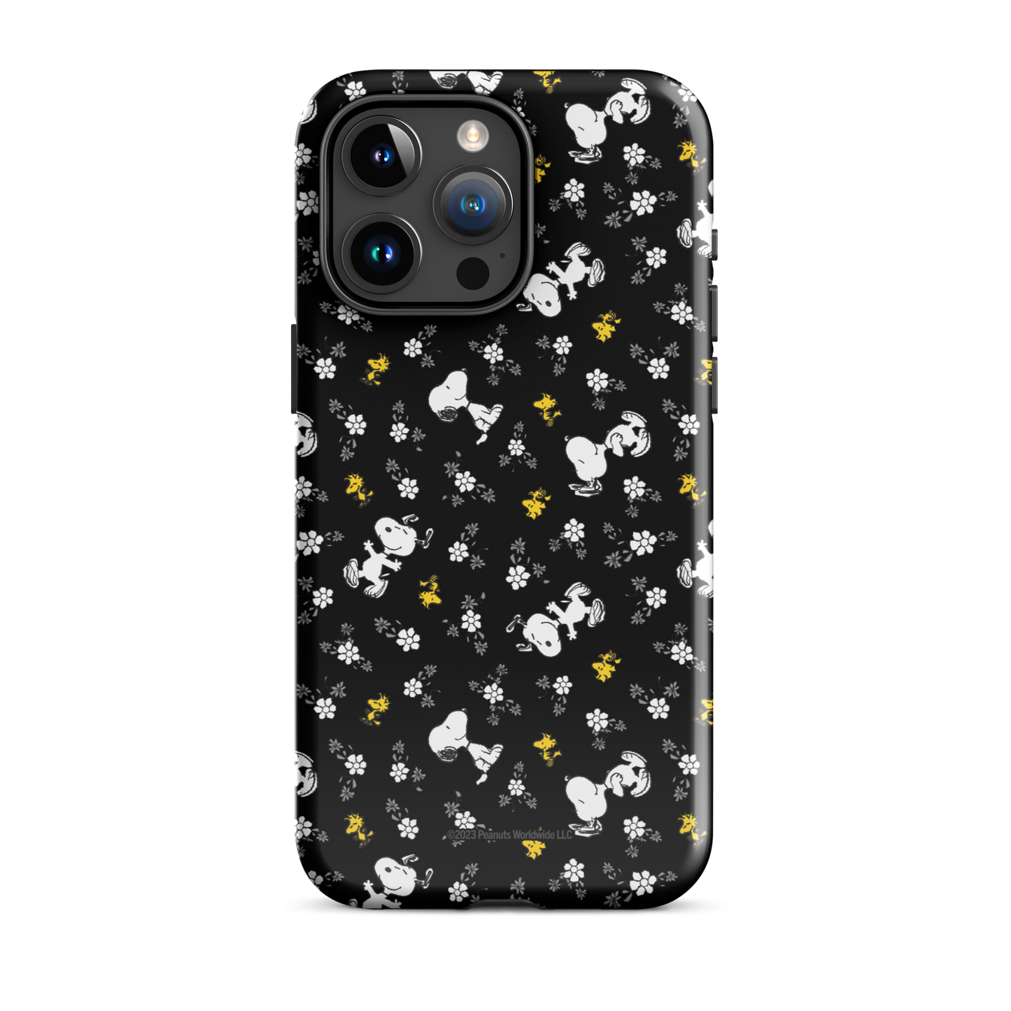 Peanuts Woodstock and Snoopy Floral Pattern iPhone Tough Case