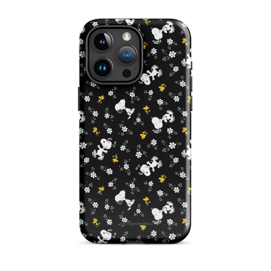 Peanuts Woodstock and Snoopy Floral Pattern iPhone Tough Case-45