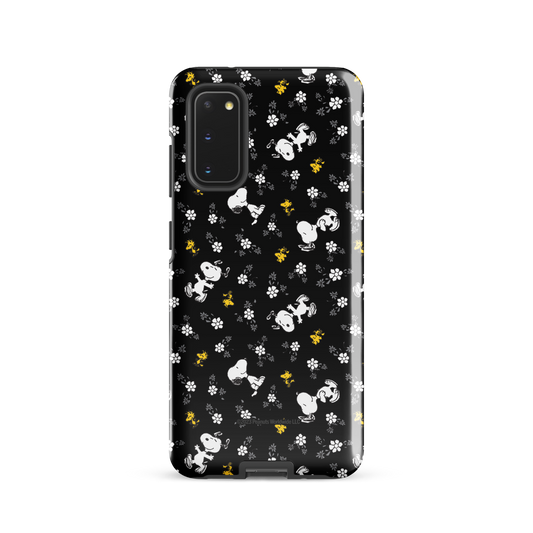 Peanuts Woodstock and Snoopy Floral Pattern Samsung Tough Case-0