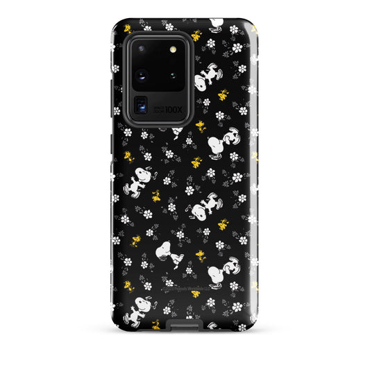 Peanuts Woodstock and Snoopy Floral Pattern Samsung Tough Case-9