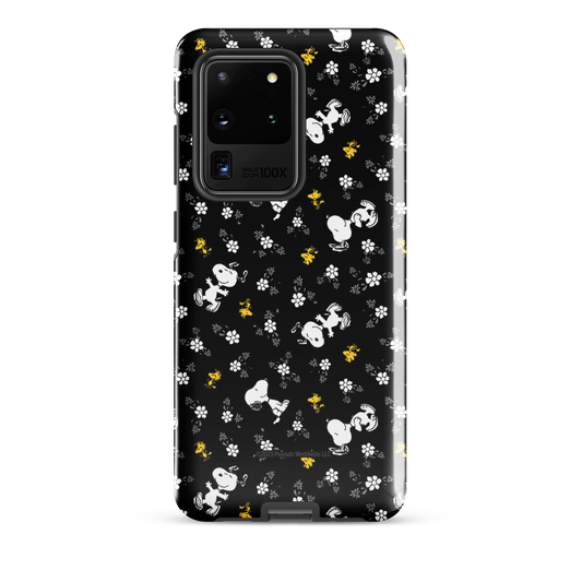 Peanuts Woodstock and Snoopy Floral Pattern Samsung Tough Case-10