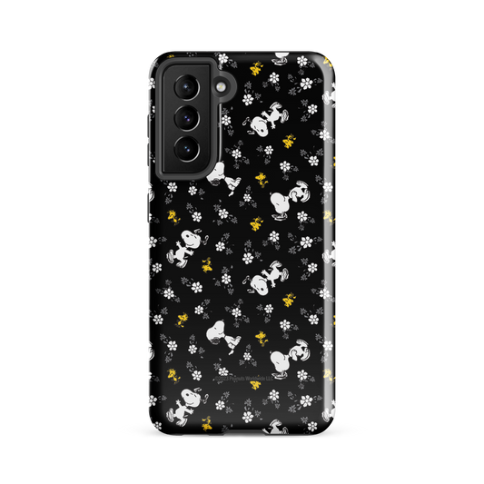Peanuts Woodstock and Snoopy Floral Pattern Samsung Tough Case-15