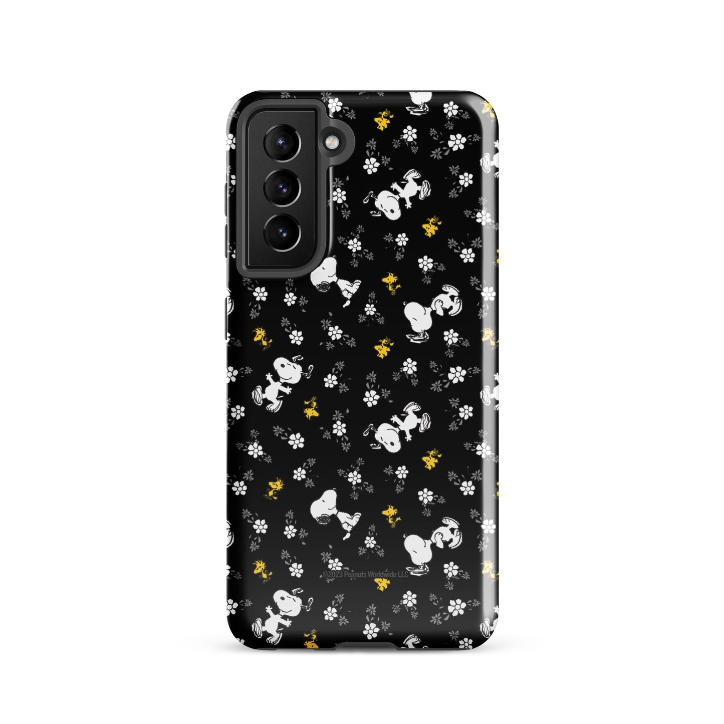 Peanuts Woodstock and Snoopy Floral Pattern Samsung Tough Case