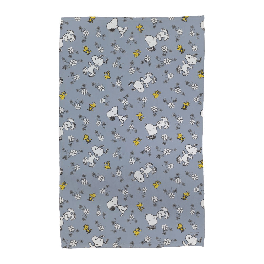 Peanuts Snoopy And Woodstock Floral Kitchen Towel