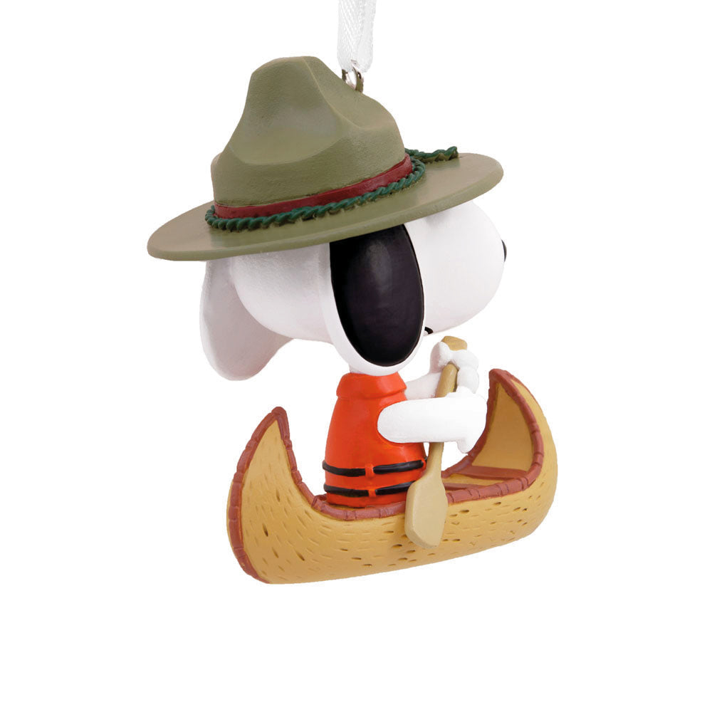 Peanuts Camp Snoopy in Canoe Ornament