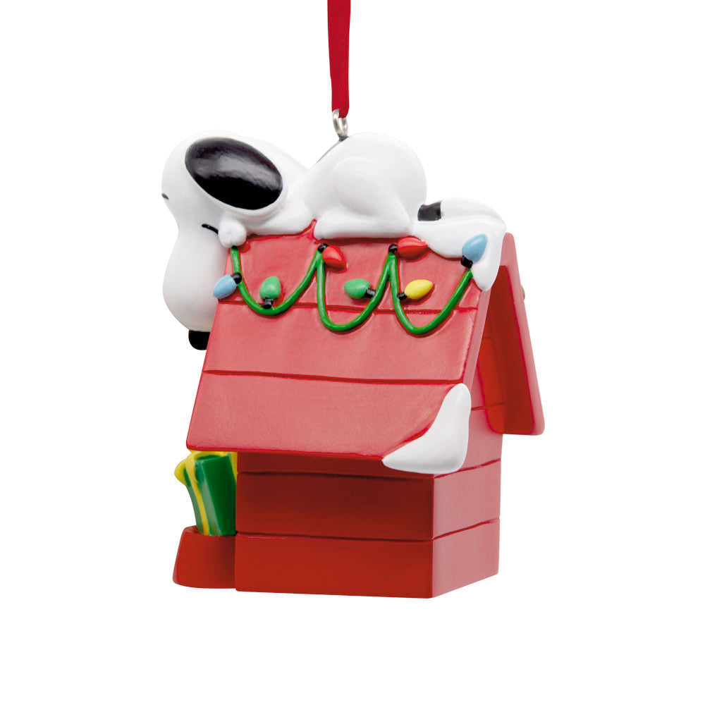 Peanuts Snoopy on Doghouse with Lights Ornament